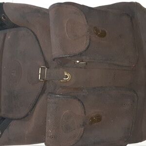 American Eagle Outfitters Brown Vegan Leather Saddle Bag Styled Backpack